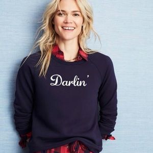 Draper James Navy Darlin’ Sweatshirt Size M